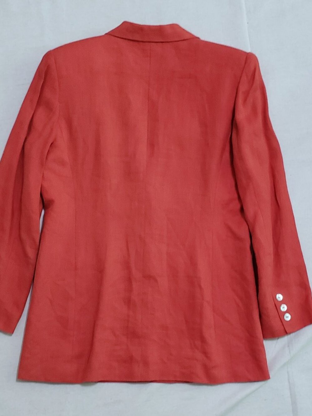 New Jennifer Moore Women's Size 6 Break/ Orange 100% Linen Blazer Shell Buttons - Picture 12 of 13